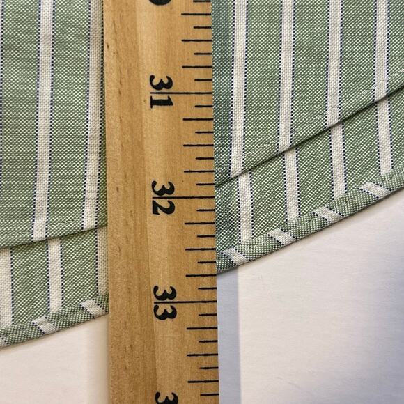 Brooks Brothers mens embroidered logo green striped non iron LS button down XL - Picture 7 of 7
